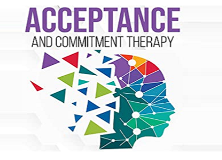 Acceptance and Commitment Therapy artwork with a colorful mind silhouette